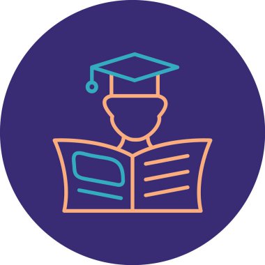 öğrenci simgesi vektör illüstrasyonu