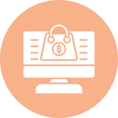 Alışveriş Torbası. Web simgesi basit illüstrasyon