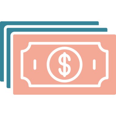 Dolar gagası ikon vektör çizimi tasarımı