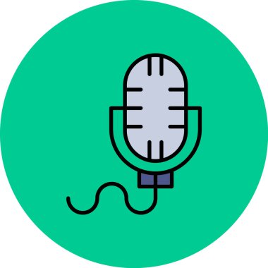 mikrofon simgesi vektör illüstrasyonu