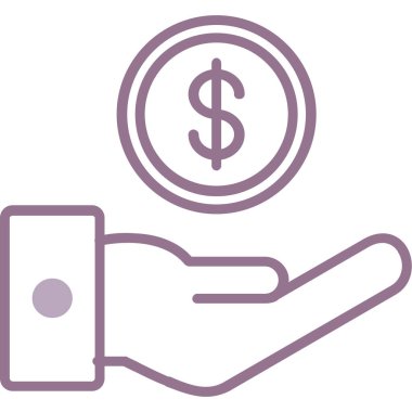 Dolar. Web simgesi basit tasarım