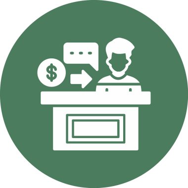 Çantalı bir adamın vektör çizimi.