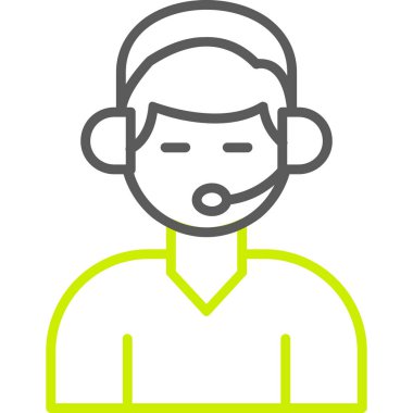 Kulaklıklı adam, satır simgesi tasarımı