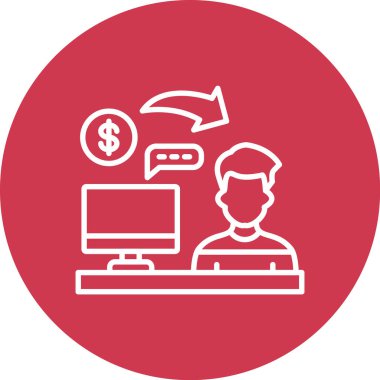 İnternetten alışveriş. Basit resimleme