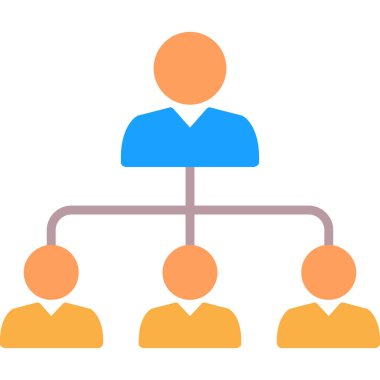 hiyerarşi düz simge vektörü