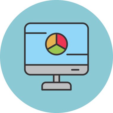 Bilgisayar simgesinin vektör illüstrasyonu