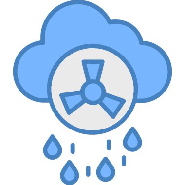 Yağmurlu Gün simgesi vektör illüstrasyonu