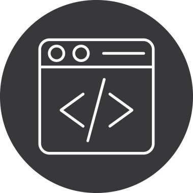 tarayıcı simgesi, vektör illüstrasyonu