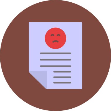 Üzücü. Web simgesi basit illüstrasyon