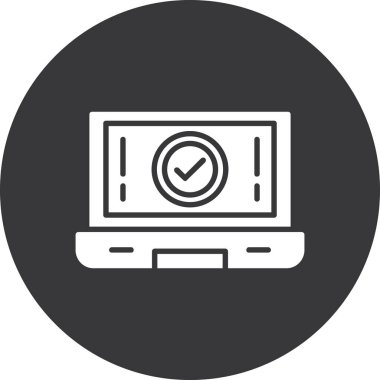 dizüstü bilgisayar web simgesi basit tasarım