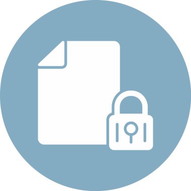 Şifrelenmiş Verilerin Vektör İllüstrasyonu, Basit Simge