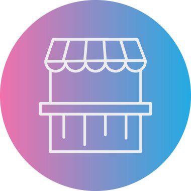 Dükkan. Web simgesi basit illüstrasyon
