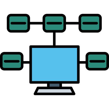 ağ paylaşım simgesi çizimi