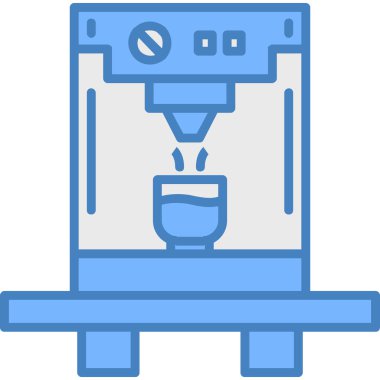 kahve makinesi simgesini, vektör çizim