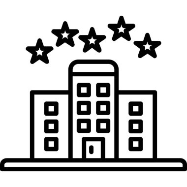 Ana hatlarıyla yıldız otel simgesi oluşturma