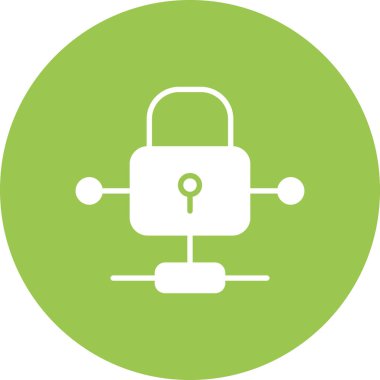 Asma kilit. Web simgesi basit illüstrasyon