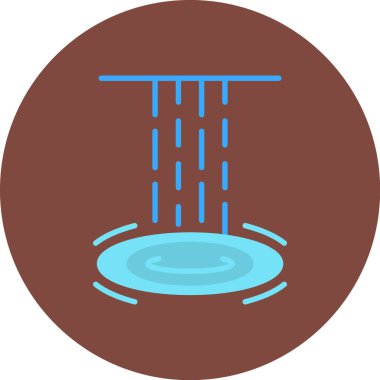 Su. Web simgesi basit illüstrasyon