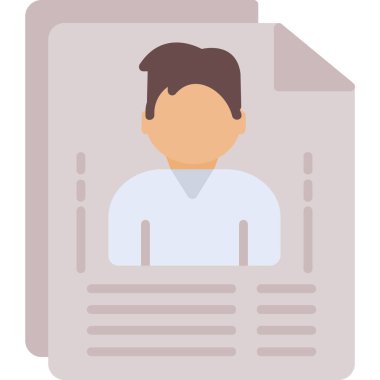 Avatar man simgesi, vektör illüstrasyonu