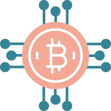 Kripto para birimi. Web simgesi vektör illüstrasyonu