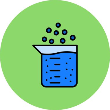 Beaker 'ın Vektör İllüstrasyonu, Basit Simge