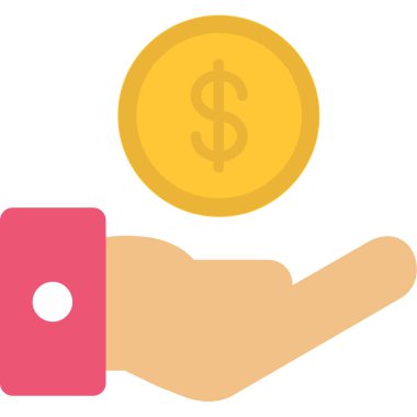 El ikonlu para. vektör illüstrasyonu