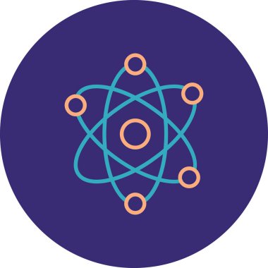 atom web simgesi basit illüstrasyon