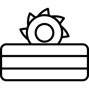 Yiyecek ve içecek çizgisi ikonu, vektör çizimi. özet kavram işareti