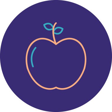 elma vektörü simgesi basit illüstrasyon