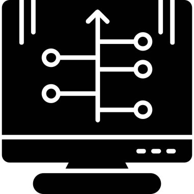 Bilgisayar simgesinin vektör illüstrasyonu