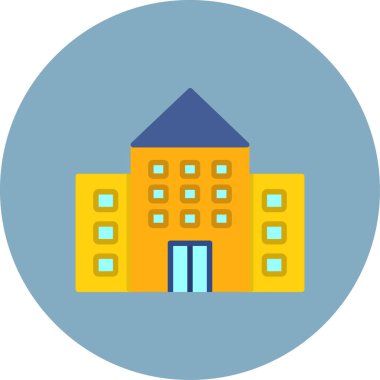 otel binası vektör simgesi