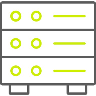 Sunucu. Web simgesi basit illüstrasyon