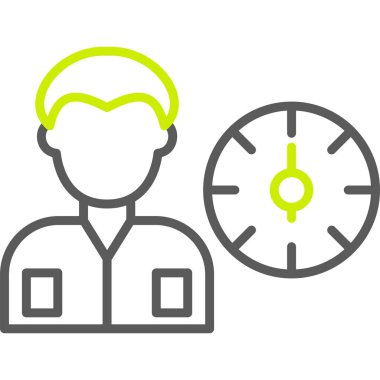 Modern zaman yönetiminin vektör illüstrasyonu