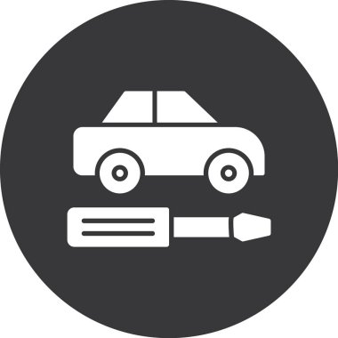 Araba sigortası ikonu. vektör illüstrasyonu