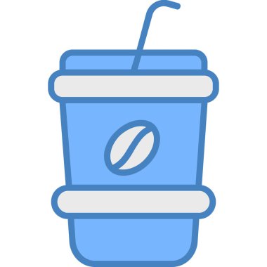 Bardak içeceği ikonu - taslak biçiminde