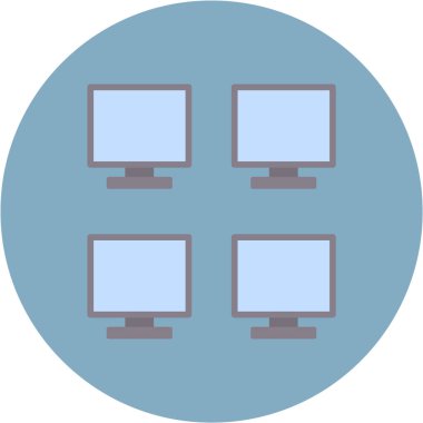 Bilgisayar. Web simgesi basit illüstrasyon