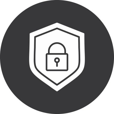 Asma kilit simgesinin vektör illüstrasyonu