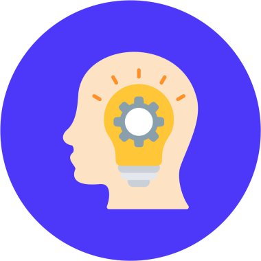 Beyin. Web simgesi vektör illüstrasyonu