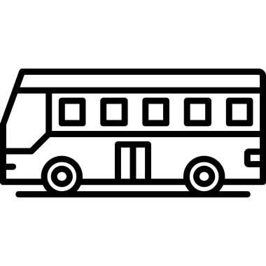 bus simgesi vektör illüstrasyonu