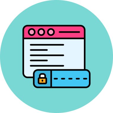 Web sayfası ikon vektör illüstrasyonu