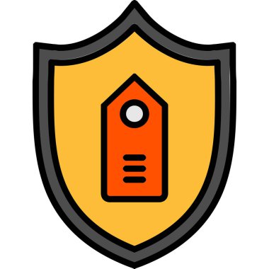 kalkan ikon vektör illüstrasyonu