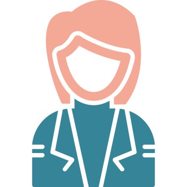 Doktor kadın doktor simgesi