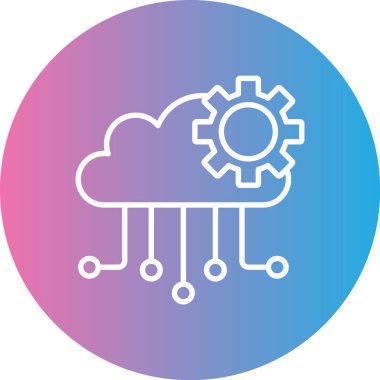 Bulut hesaplama. Basit tasarım. Web simgesi