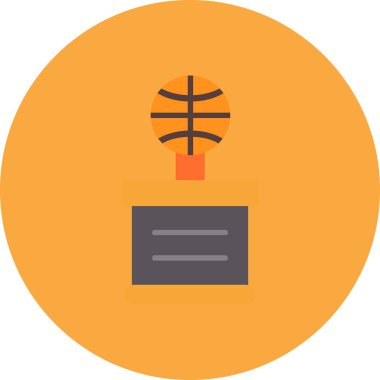 Basketbol. Web simgesi basit illüstrasyon