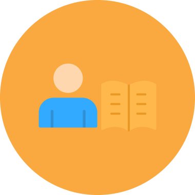 Bir kitap simgesinin vektör illüstrasyonu