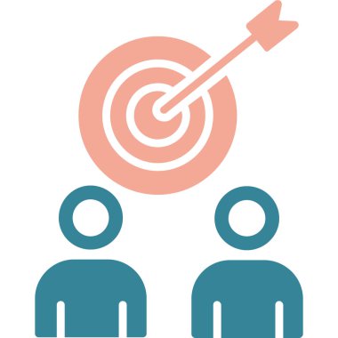 Hedef. Web simgesi basit illüstrasyon