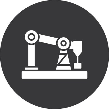 Bir robot simgesinin vektör illüstrasyonu