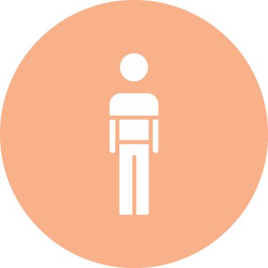 Tek bir yalıtılmış erkek simgesinin vektör çizimi