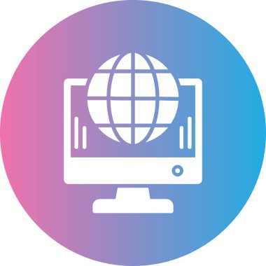 Küresel modern simgenin vektör illüstrasyonu