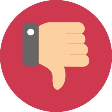 Hoşlanmıyorum. Web simgesi basit illüstrasyon