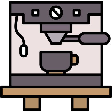 Kahve makinesi simgesini, vektör tasarımı